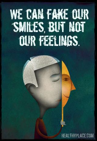 Tsitaat vaimse tervise häbimärgistamise kohta - me võime võltsida oma naeratusi, kuid mitte oma tundeid. Me võime võltsida oma naeratusi, kuid mitte oma tundeid.