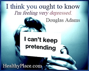 Douglas Adamsi tsitaat depressiooni kohta - ma arvan, et peaksite teadma, et tunnen end väga depressioonis.