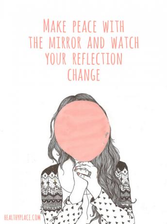Söömishäirete pakkumine - tehke rahu peegliga ja jälgige, kuidas teie peegeldus muutub.