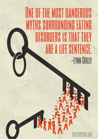 Söömishäirete tsitaat - söömishäireid ümbritsev kõige ohtlikum müüt on, et need on eluaegne lause.