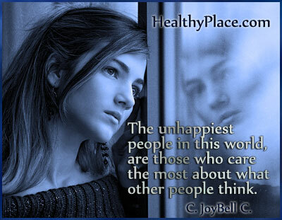 Tsitaat vaimse tervise häbimärgistamise kohta - kõige õnnetumad inimesed siin maailmas on need, kellele kõige rohkem meeldib see, mida teised inimesed arvavad.