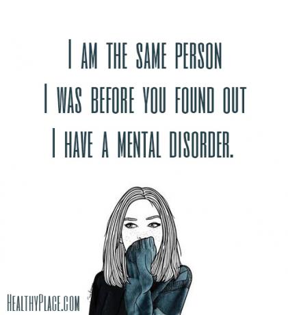 Vaimse tervise häbimärgistamine - ma olen sama inimene, kes olin enne, kui te teada saite, et mul on psüühikahäire.