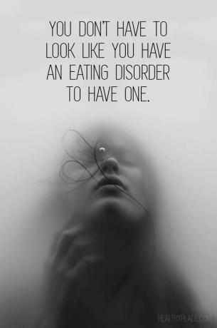 Söömishäirete pakkumine - selle olemasolu korral ei pea te nägema välja nagu söömishäire.