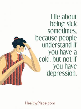Tsitaat vaimse tervise häbimärgistamise kohta - ma valetan selle üle, et olen vahel haige, sest inimesed saavad aru, kui teil on nohu, aga mitte siis, kui teil on depressioon.