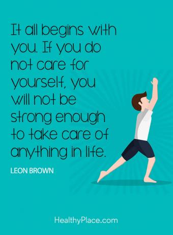 Tsitaat vaimse tervise kohta - kõik algab teist. Kui te enda eest ei hoolitse, pole te piisavalt tugev, et elus millegi eest hoolt kanda.