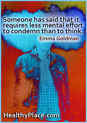Emma Goldmani stigmatsitaat - keegi on öelnud, et hukkamõistmiseks on vaja vähem vaimset pingutust kui mõtlemist.